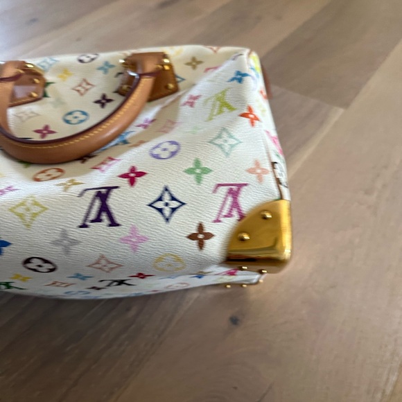 Louis Vuitton Speedy 30 Bag in Multicolored White. - Picture 10 of 14